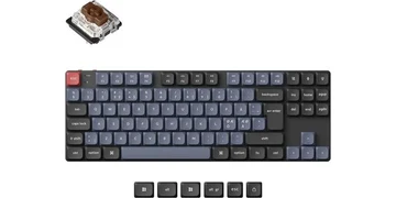 Keychron K1 Pro QMK/VIA Wireless RGB Hot Swap Low Profile Brown - Gaming Keyboard - Utan numpad - Nordisk - Svart