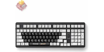 MCHOSE x Unbox Therapy - UT98 Silent Peach V3 (Classic Therapy) - Gaming Tangentbord - Engelska (US) - Svart