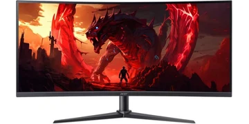 Acer Nitro XZ0 Series, XZ340CURW0, Böjd spelskärm, 34" UWQHD, 240Hz, FreeSync Premium
