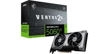 MSI GeForce RTX 5060 Ti VENTUS 2X Plus OC - 16GB GDDR7 RAM - Grafikkort