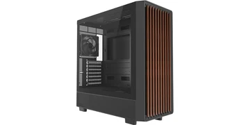 DUTZO C740 Airflow Wood - Chassi - Miditower - Svart