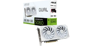 ASUS GeForce RTX 5060 DUAL OC White - 8GB GDDR7 RAM - Grafikkort