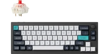 Keychron Q2 MAX - Knob Wireless Tri-Mode QMK/VIA - Gateron Jupiter Red - Gaming Keyboard - Utan numpad - Nordisk - Svart