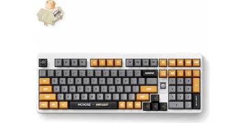 MCHOSE x Unbox Therapy - UT98 Icy Creamsicle (Retro Therapy) - Gaming Tangentbord - Engelska (US) - Vit