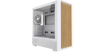 DUTZO C740 Airflow Wood - Chassi - Miditower - Vit