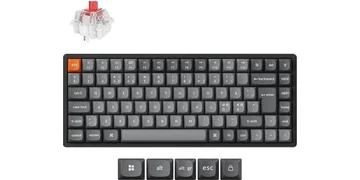 Keychron K2 MAX QMK/VIA Wireless Tri-Mode - Super Red - Gaming Keyboard - Utan numpad - Nordisk - Svart