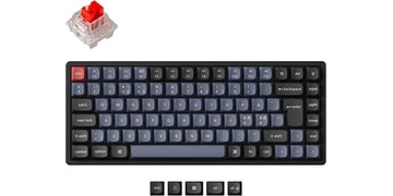 Keychron K2 Pro QMK/VIA Wireless RGB Hot Swap K Pro Red - Gaming Keyboard - Utan numpad - Nordisk - Svart