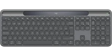 Logitech K980 Signature Slim Solar+ for Business - Tangentbord - Nordisk - Grå