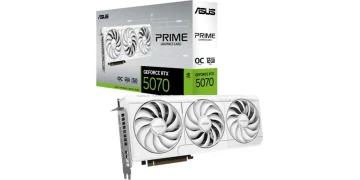 ASUS GeForce RTX 5070 Prime OC White - 12GB GDDR7 RAM - Grafikkort